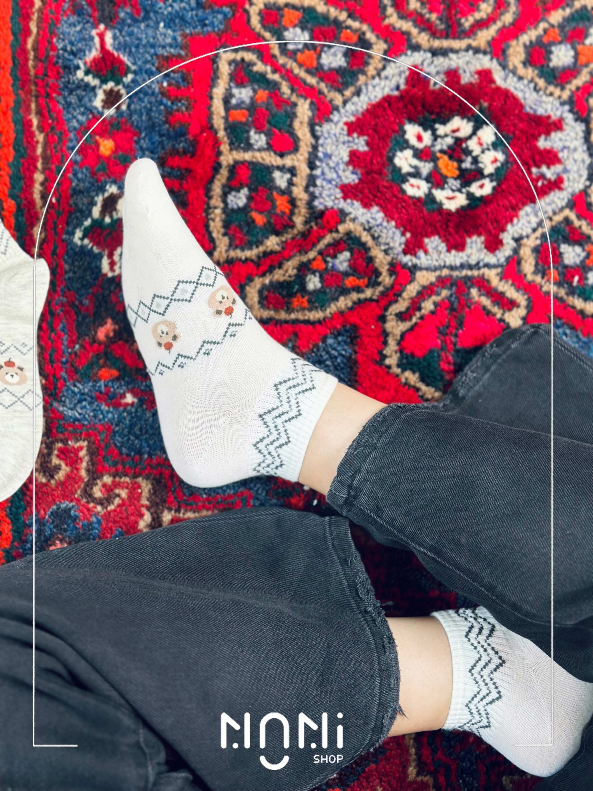 جوراب مچی نخی خرس گجه فرنگی