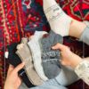 جوراب مچی نخ پنبه طرح پیشی دم دراز