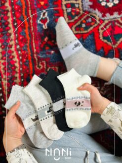 جوراب مچی نخ پنبه طرح پیشی و هاپو