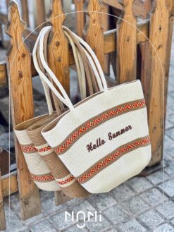 کیف حصیری Hello summer