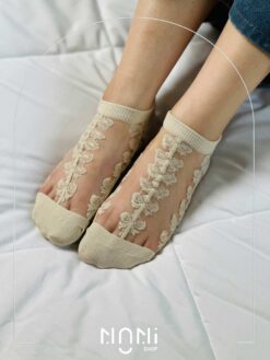 جوراب مچی شیشه‌ای مدل پاپیون‌دار