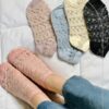 جوراب مچی شیشه‌ای مدل شکوفه و قلب