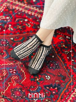 جوراب مچی شیشه ای خالخالی برجسته