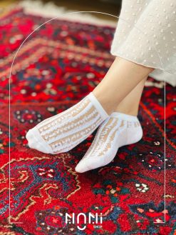 جوراب مچی شیشه ای خالخالی برجسته