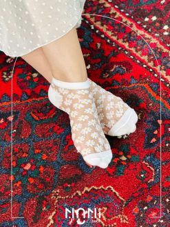 جوراب مچی شیشه ای طرح بابونه
