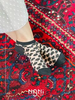 جوراب مچی شیشه ای طرح بابونه