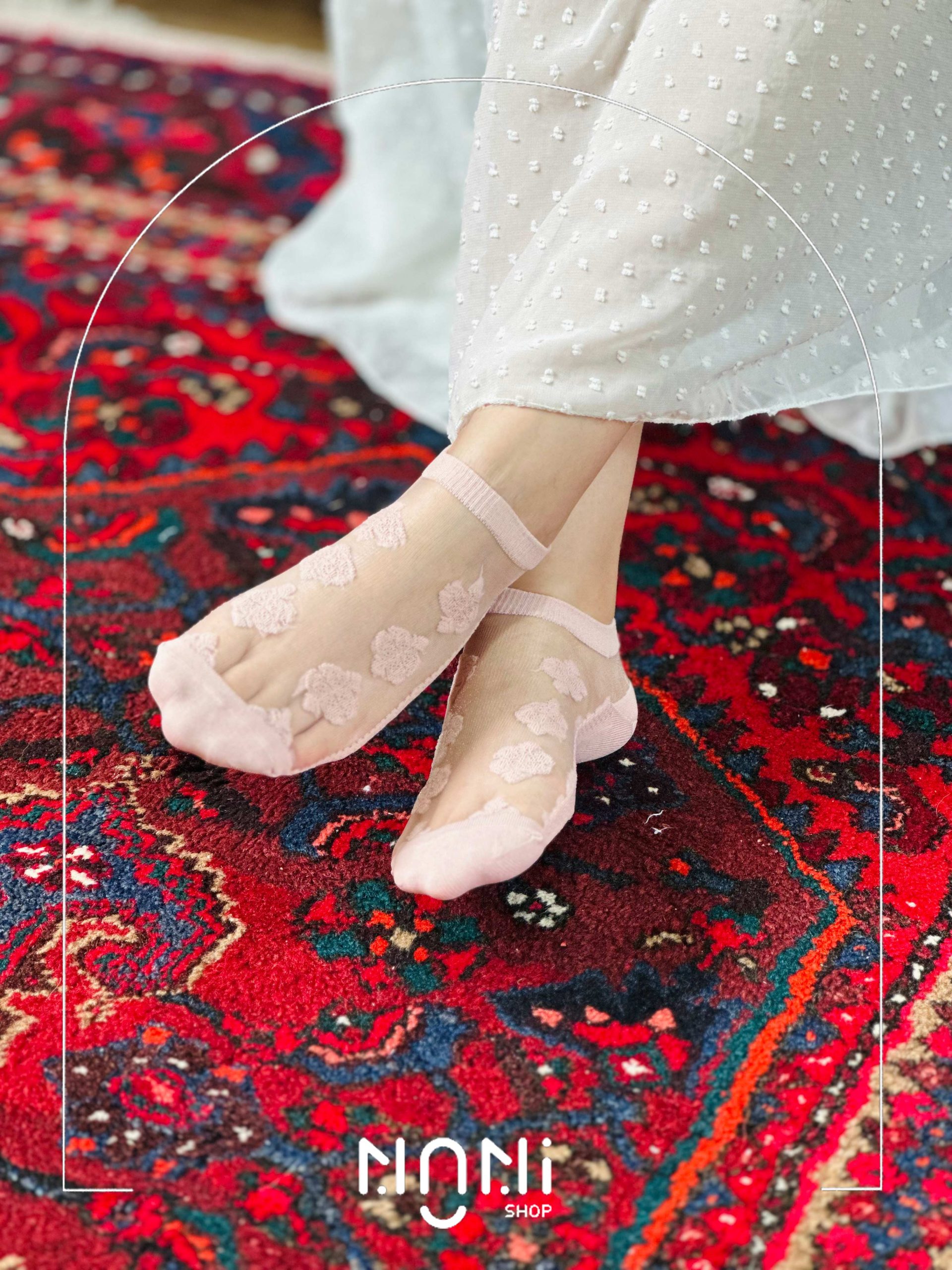 جوراب مچی شیشه ای طرح سنتی