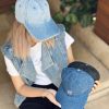 کلاه نقابدار جین وارداتی NYCگلدوزی