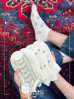 جوراب مچی طرح برجسته لب چین