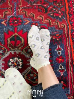 جوراب مچی طرح برجسته لب چین