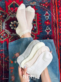 جوراب مچی مدل حصیری کولر دار