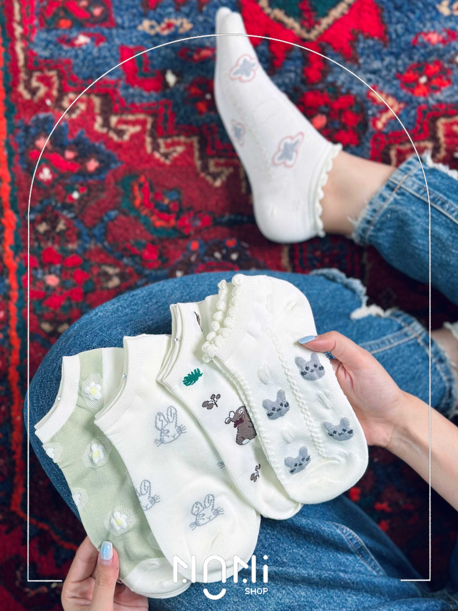 جوراب مچی طرح خرگوش