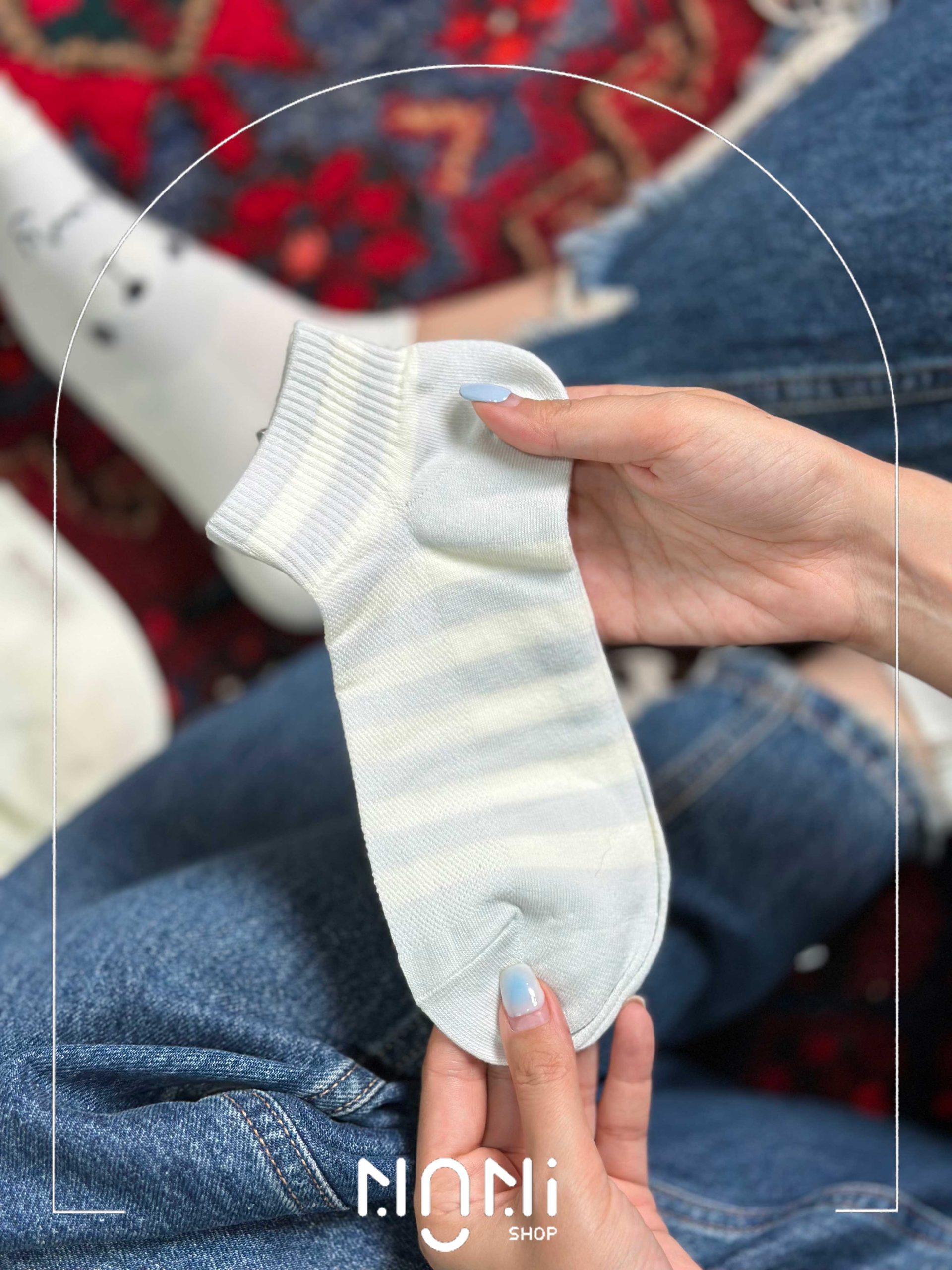 جوراب مچی لب کبریتی طرح خرس