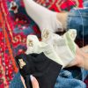 جوراب مچی گلدوزی طرح خرس
