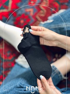 جوراب مچی گلدوزی طرح خرس