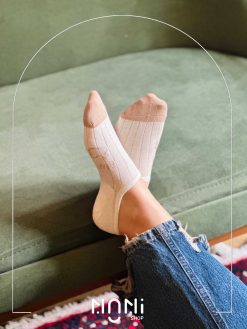 جوراب قوزکی نخی شیشه ای طرح خرس
