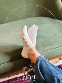 جوراب قوزکی نخی شیشه ای طرح خرس