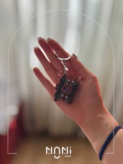 جاکلیدی چوبی طرح نوار کاست و دوربین