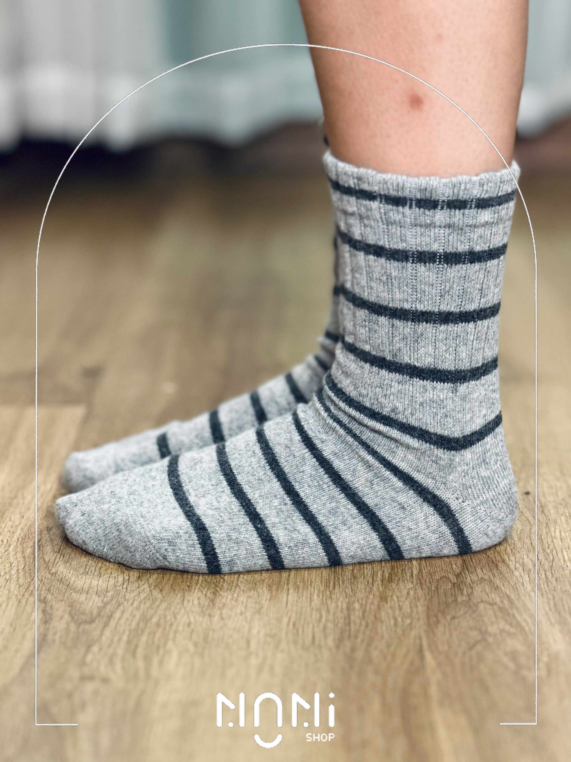 جوراب ساقدار حوله ای راه راه