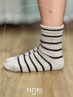 جوراب ساقدار حوله ای راه راه