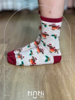 جوراب چتیک ساقدار زنانه کریسمس و اسنوپی