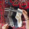جوراب نیم ساق حوله ای مردانه سه خط